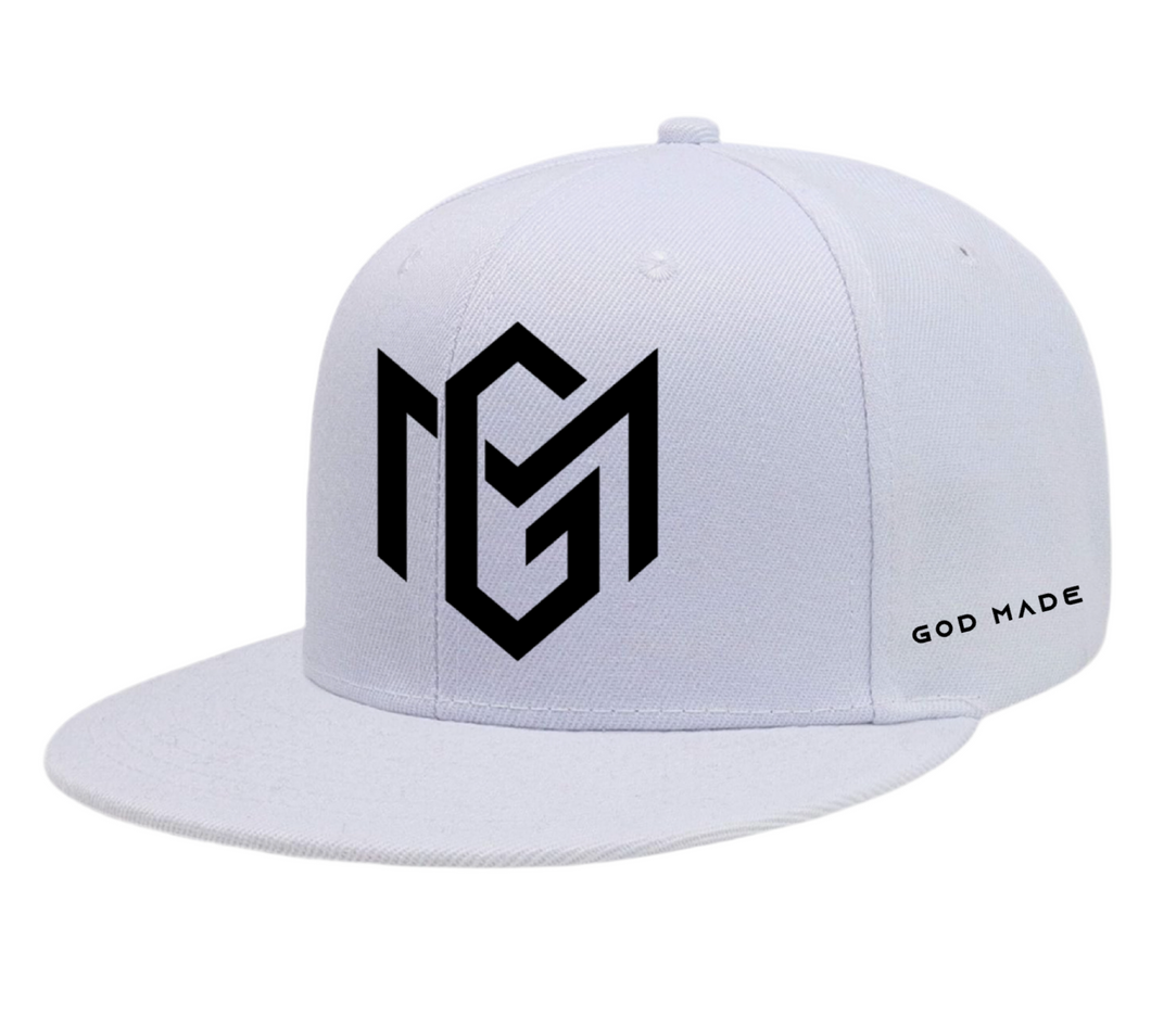 White GM SnapBack Hat