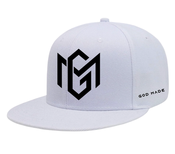 White GM SnapBack Hat