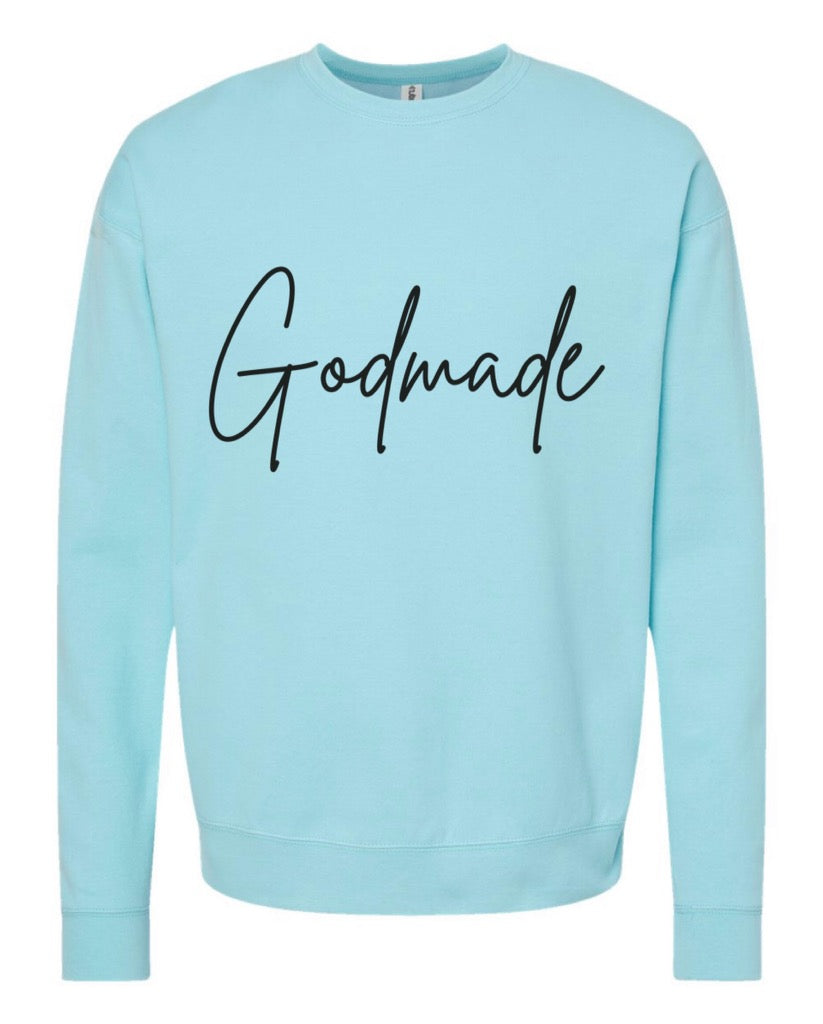 God Made Pursit Blue Sweater – God Made Merch, LLC.