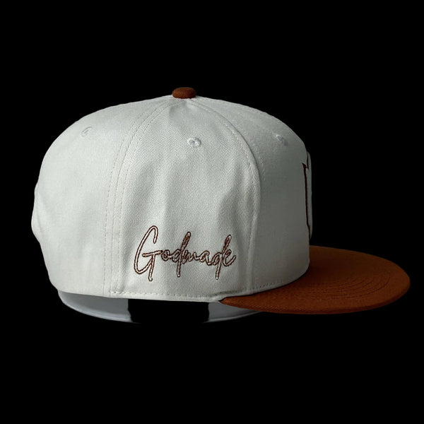 GM Brown/White Snapback