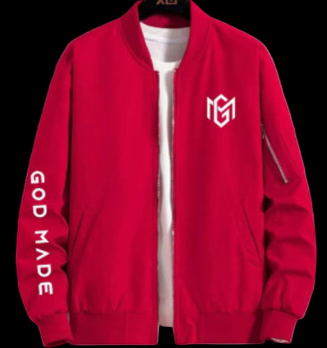 God Made Red Bomber Jacket (RUNS SMALL)