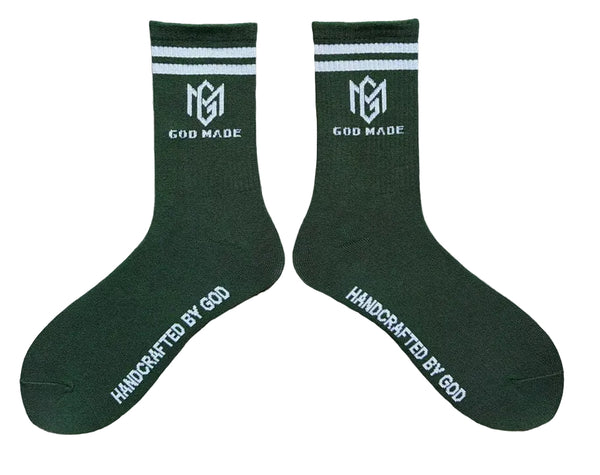 God Made Dark Green Socks