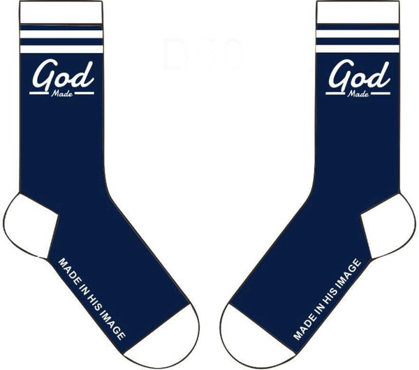 Navy Blue/White Socks
