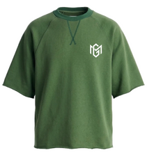 God Made Washed Raw Edge Oversized Tee - Green