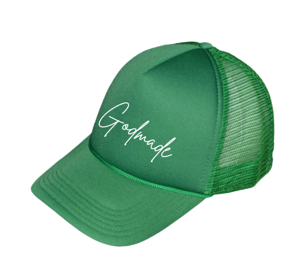 God Made Kelly Green Trucker Hat