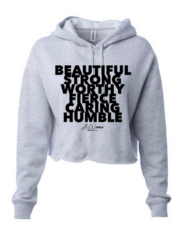 Women Empowerment Crop Top Hoodie