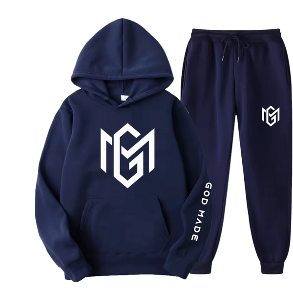 God Made Navy Blue Jogger Set