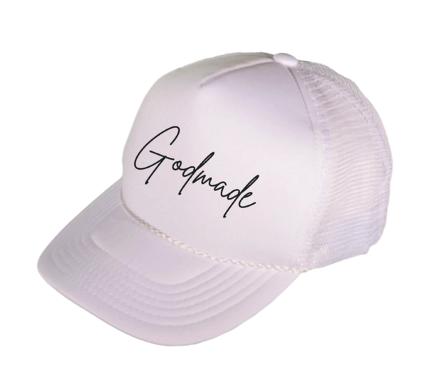 God Made White Trucker Hat