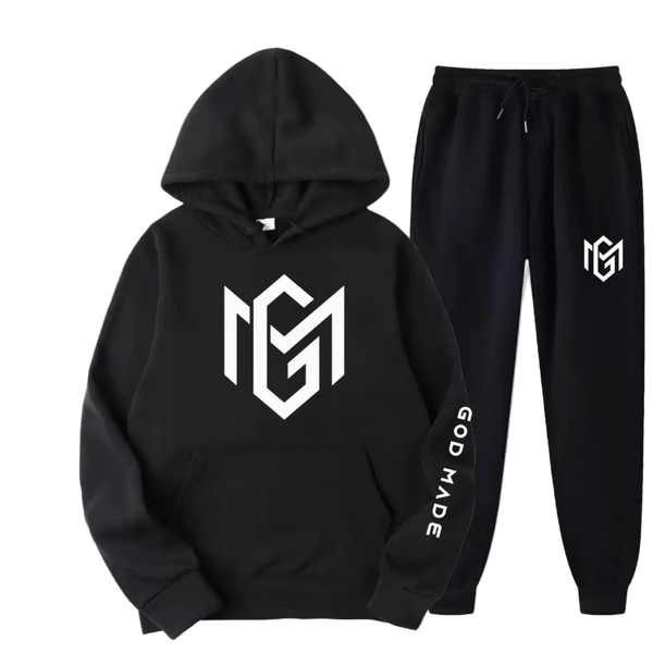 God Made Black Jogger Set