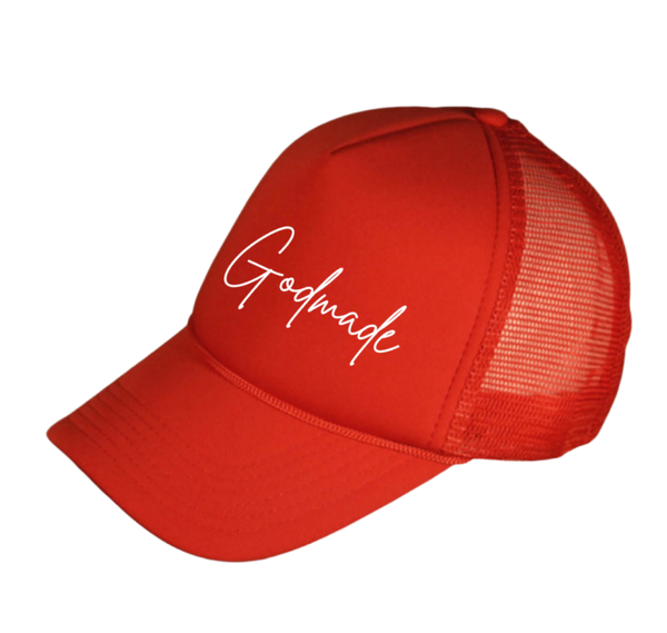 God Made Red Trucker Hat