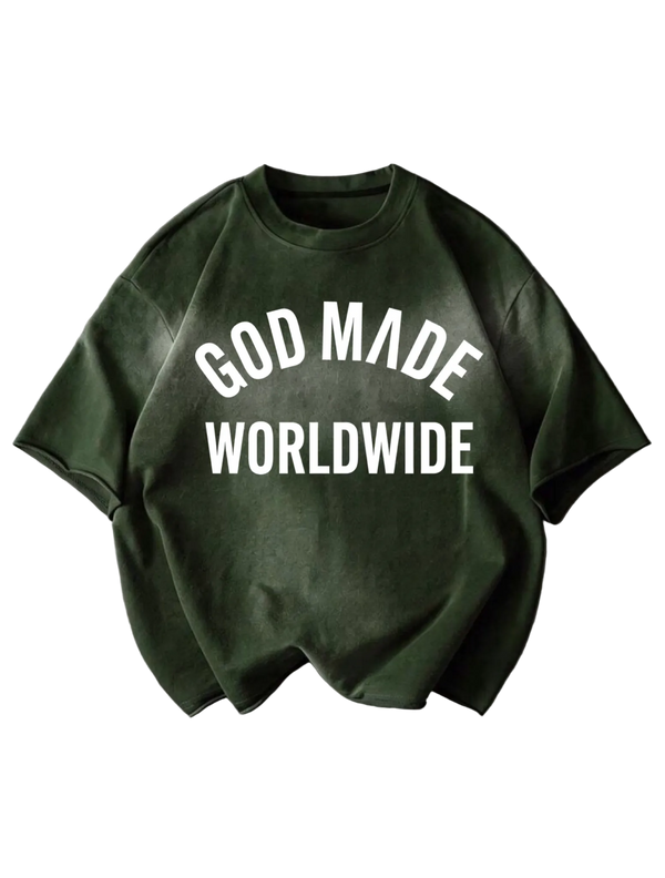 God Made Worldwide Green Tee