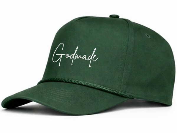 Dark Green Five-Panel Twill Cap