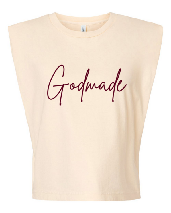 Women's Heavyweight God Made Cotton Garment-Dyed Muscle Tee