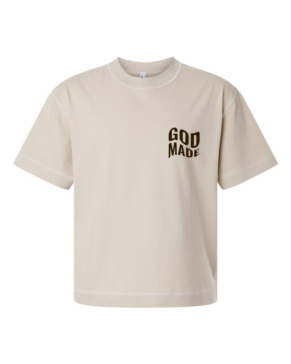 God Made Bone/Brown Tee