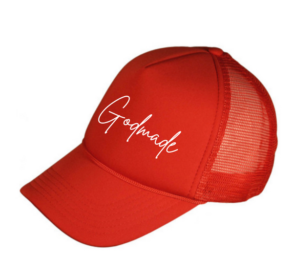 God Made Red Trucker Hat