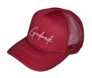 God Made Maroon Trucker Hat