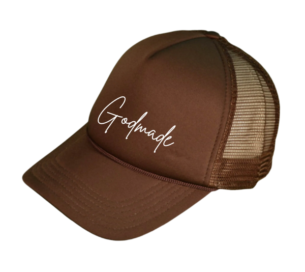God Made Brown Trucker Hat