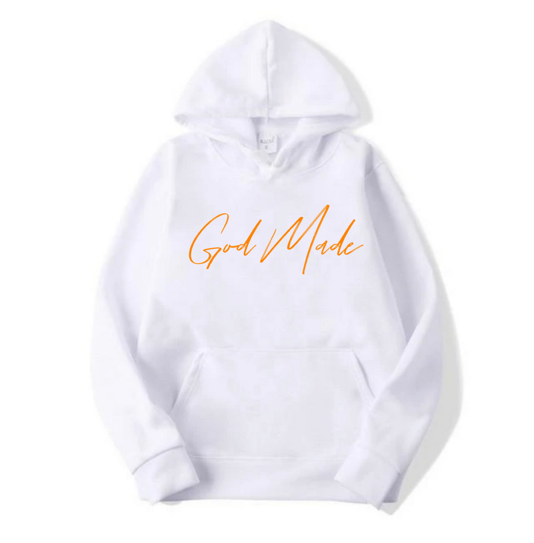 God Made White Hoodie