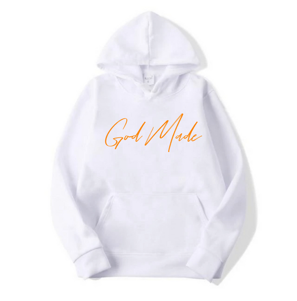 God Made White Hoodie