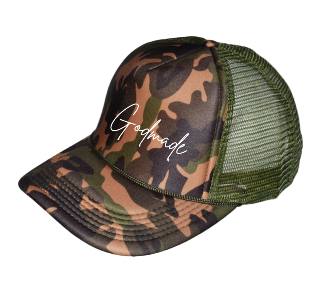 God Made Camo Trucker is Hat